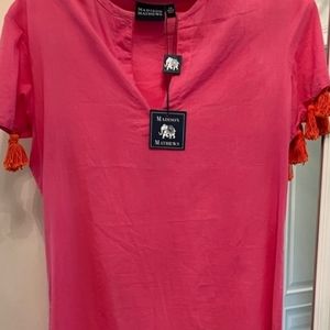 Madison Mathew's pink dress with orange fringe. Size XS. Worn once.